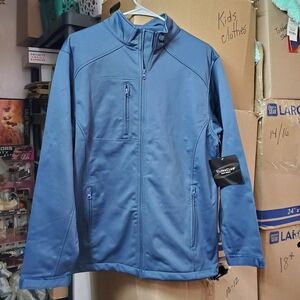 Men's ultra club soft shell windbreaker jacket blue